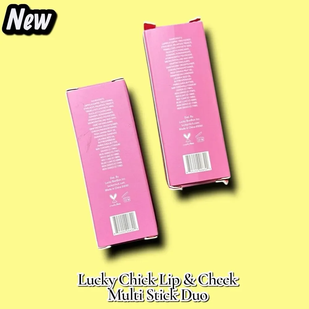 NEW IN BOX Lucky Chick Lip & Cheek Multi Stick Duo – Shade: Lucky Days – Vegan &